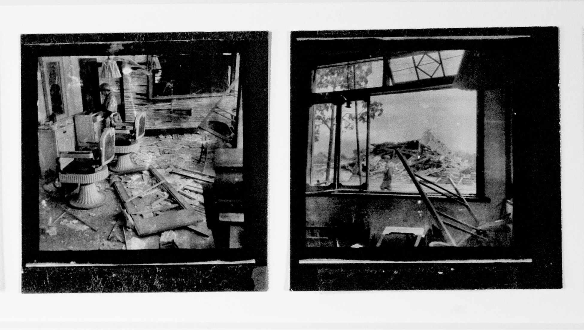 photographs of devastation after bombing