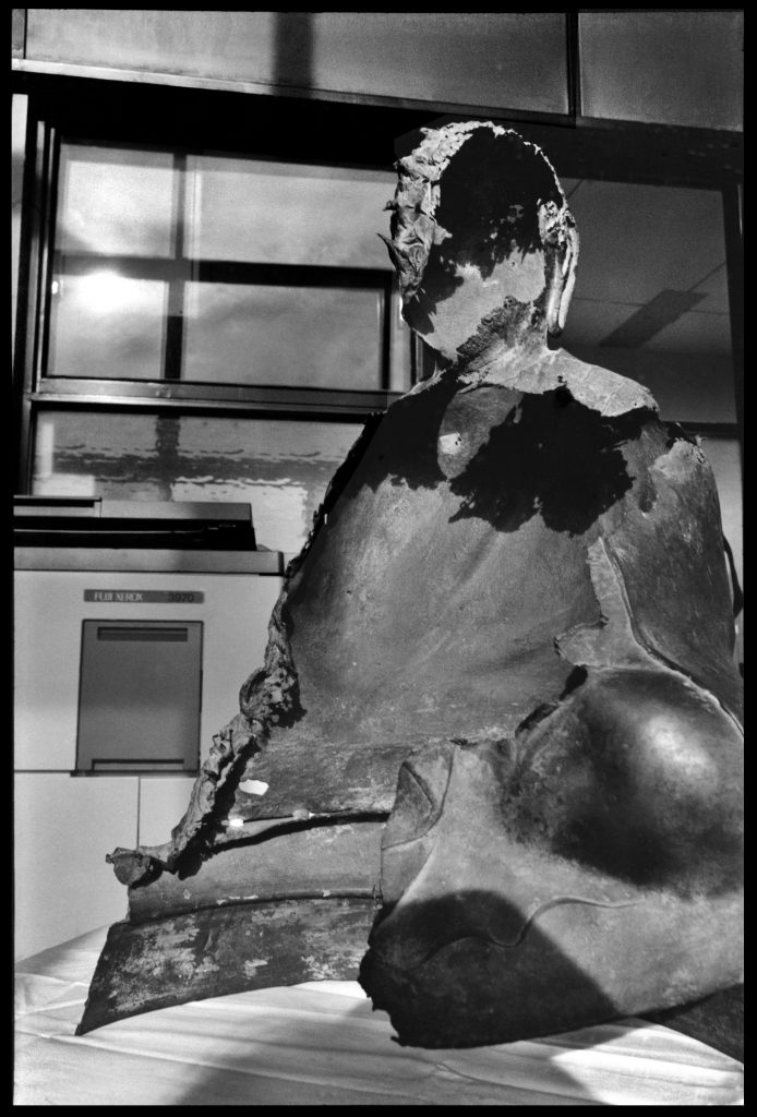  a bronze Hiroshima Buddha melted by heat from the August 6, 1945 air burst of the Hiroshima atom bomb. 