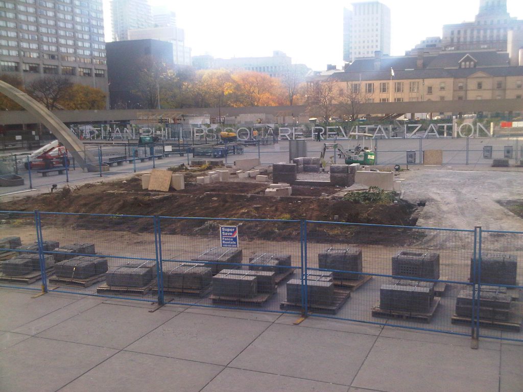 The original Peace Garden was demolished in 2010 for the $40 million Nathan Phillips Square Revitalization. Photos by Anton Wagner.