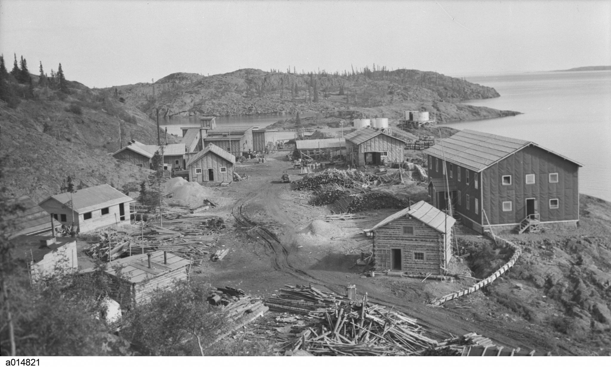 General view, Eldorado campsite, Great Bear Lake, Northwest Territories, 1937