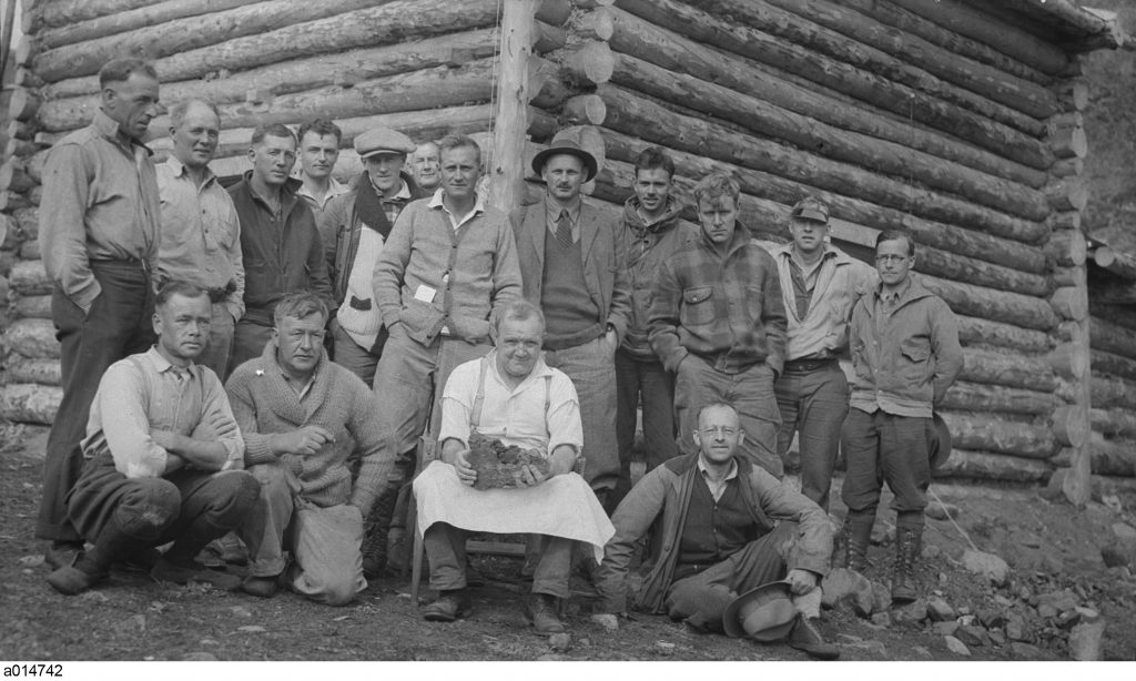 Workers at the Eldorado Camp, La Bine Point, 1931